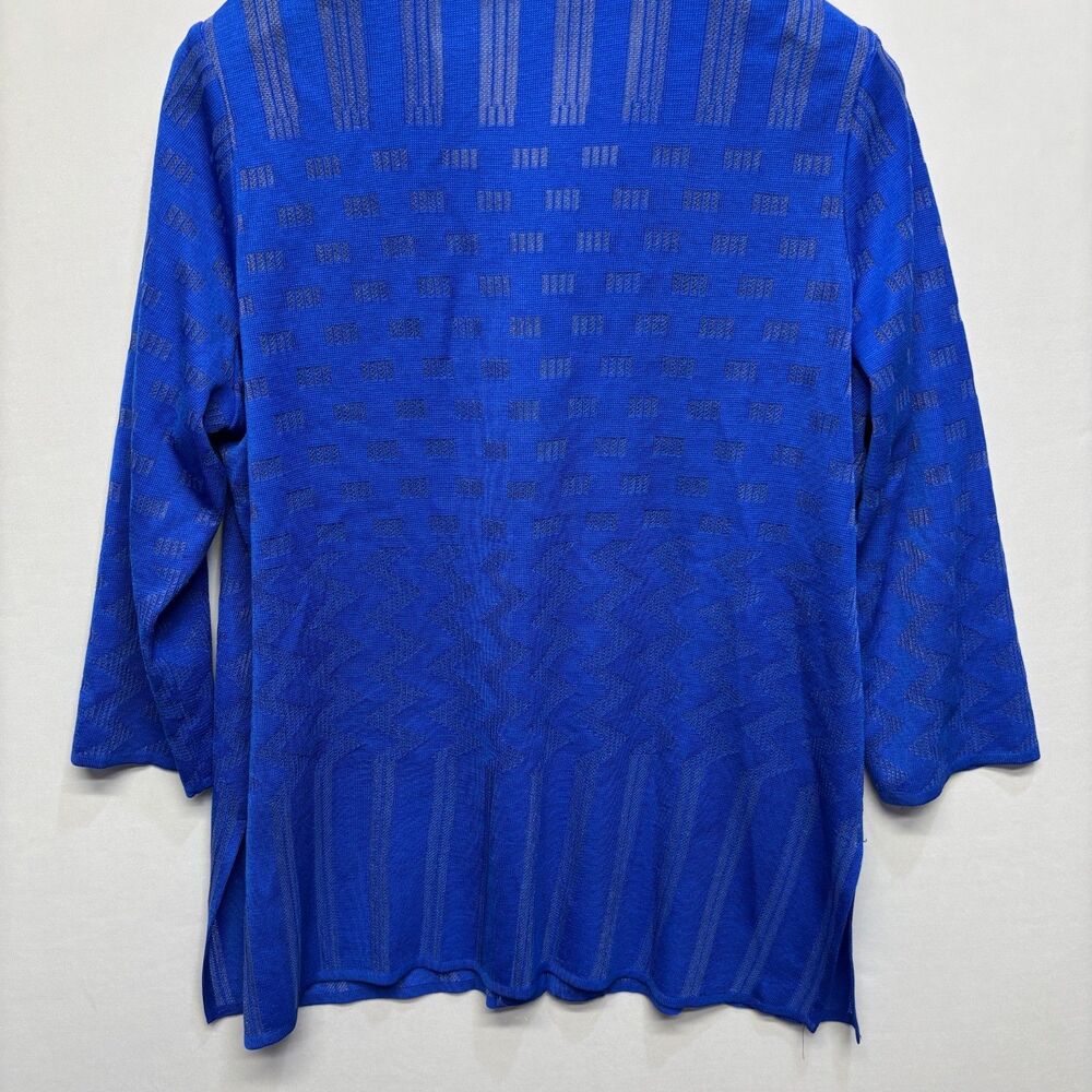 Ming Wang Women 3/4 Sleeve Cardigan Sweater Jacket Size XL X-Large Blue D092 -20 - Picture 14 of 16